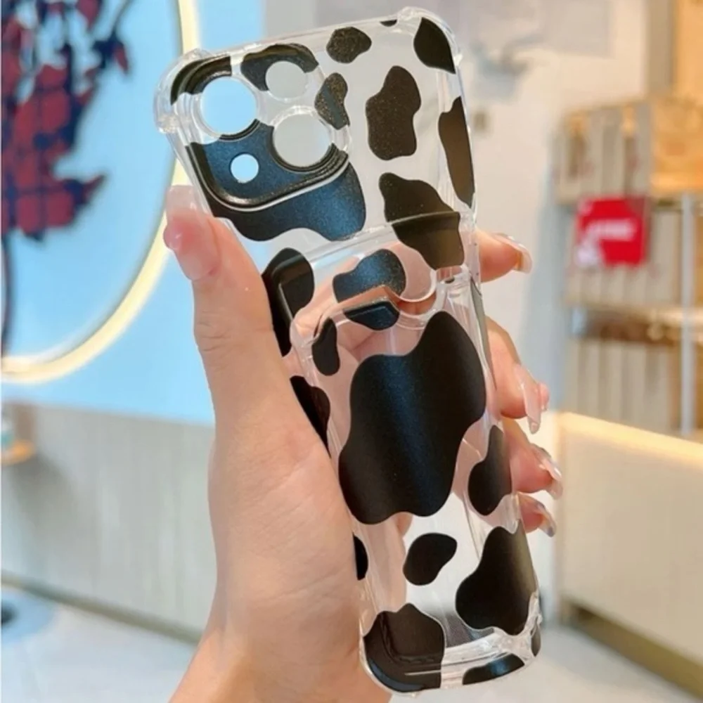 ⚠️Clearance🐮iPhone 14/Pro/Pro Max Cow Print Phone Case With Card Slot - Picture 3 of 4